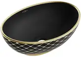 Умывальник (раковина) MEXEN ELZA BLACK MATT DIAMOND GOLD накладной (MEX-21014029)