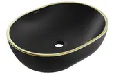 Умывальник (раковина) MEXEN VIKI BLACK GOLD EDGE накладной (MEX-21054875)