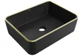 Умывальник (раковина) MEXEN CATIA BLACK GOLD EDGE накладной (MEX-21314875)