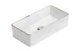 Умывальник (раковина) MEXEN NADIA 46 WHITE GOLD EDGE накладной (MEX-21614605)