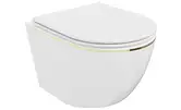 Подвесной унитаз MEXEN LENA WHITE GOLD EDGE (MEX-30224005)