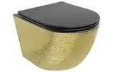 Подвесной унитаз MEXEN LENA BLACK GOLD с узором (MEX-30224078)