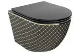 Подвесной унитаз MEXEN LENA BLACK DIAMOND GOLD (MEX-30224079)