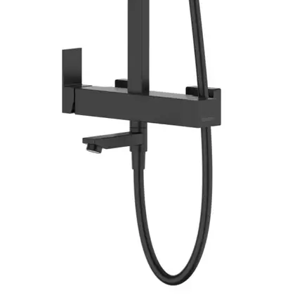 Душевой гарнитур Corsan ANGO BLACK MATT с изливом (CMN02MBLW) Душевой гарнитур Corsan ANGO BLACK MATT с изливом (CMN02MBLW)