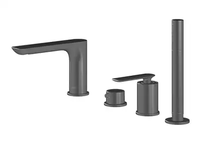 Смеситель для ванны KOHLMAN EXPERIENCE GRAPHITE на борт ванны (QB244EG) Смеситель для ванны KOHLMAN EXPERIENCE GRAPHITE на борт ванны (QB244EG)