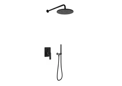 Душевая система KOHLMAN EXPERIENCE 25 BLACK + BOX скрытого монтажа (QW210EBR25)