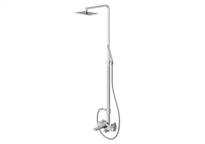 Душевой гарнитур KOHLMAN SAXO CHROME с изливом (QW277S)