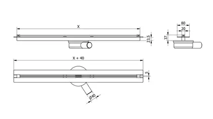 Трап для душа MEXEN FLAT 360° SUPER SLIM CHROME хром 160 см (MEX-1051160)