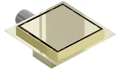 Трап для душа MEXEN FLAT GOLD 15*15 квадратный (MEX-1510015)
