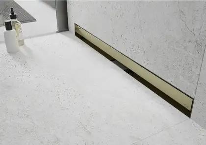 Трап для душа MEXEN FLAT WALL 2в1 настенный GOLD золотой 60 см (MEX-1530060)