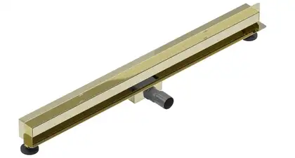 Трап для душа MEXEN FLAT WALL 2в1 настенный GOLD золотой 120 см (MEX-1530120)
