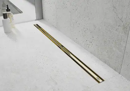 Трап для душа MEXEN FLAT 360° SLIM GOLD золотой 100 см (MEX-1541100)