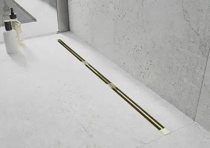 Трап для душа MEXEN FLAT 360° SUPER SLIM GOLD золотой 90 см (MEX-1551090) Трап для душа MEXEN FLAT 360° SUPER SLIM GOLD золотой 90 см (MEX-1551090)