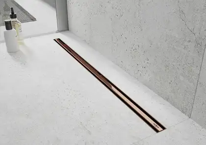 Трап для душа MEXEN FLAT 360° SLIM ROSE GOLD розовое золото 120 см (MEX-1641120) Трап для душа MEXEN FLAT 360° SLIM ROSE GOLD розовое золото 120 см (MEX-1641120)