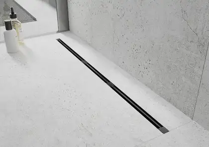 Трап для душа MEXEN FLAT 360° SUPER SLIM BLACK черный 50 см (MEX-1751050)
