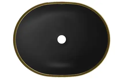 Умывальник (раковина) MEXEN VIKI BLACK DIAMOND GOLD накладной (MEX-21054879)