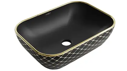 Умывальник (раковина) MEXEN RITA BLACK DIAMOND GOLD накладной (MEX-21084579) Умывальник (раковина) MEXEN RITA BLACK DIAMOND GOLD накладной (MEX-21084579)
