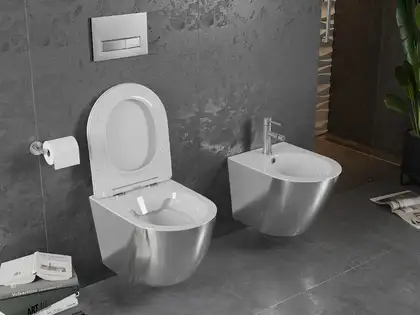Подвесной унитаз MEXEN LENA SILVER WHITE (MEX-30224004) Подвесной унитаз MEXEN LENA SILVER WHITE (MEX-30224004)