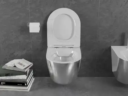 Подвесной унитаз MEXEN LENA SILVER WHITE (MEX-30224004) Подвесной унитаз MEXEN LENA SILVER WHITE (MEX-30224004)
