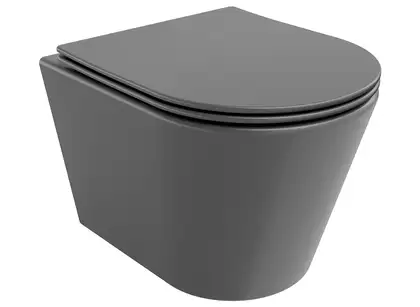 Подвесной унитаз MEXEN RICO DARK GREY MATT (MEX-30724071) Подвесной унитаз MEXEN RICO DARK GREY MATT (MEX-30724071)