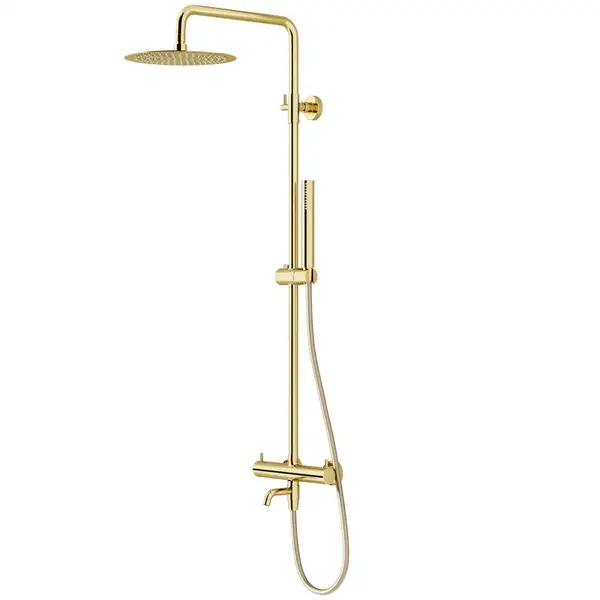 Душевой гарнитур Corsan LUGO GOLD с изливом (CMN01MGLW)