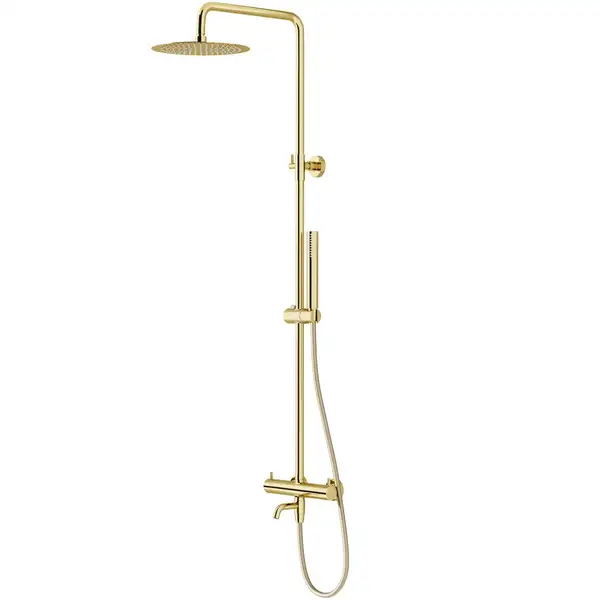 Душевой гарнитур Corsan LUGO GOLD с изливом (CMN01MGLW)