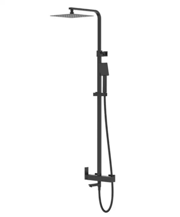 Душевой гарнитур Corsan ANGO BLACK MATT с изливом (CMN02MBLW)