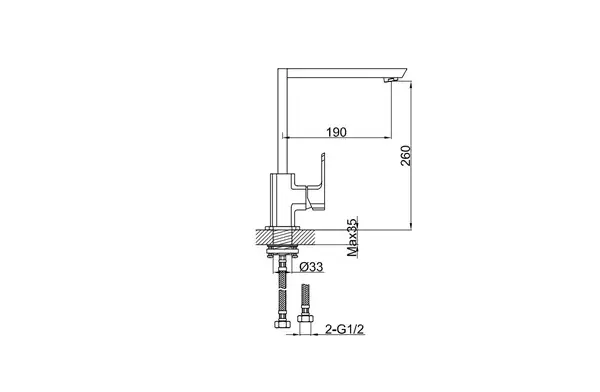 Смеситель для кухни KOHLMAN FOXAL CHROME (QB140F)