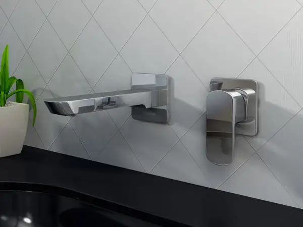 Смеситель для раковины (умывальника) KOHLMAN FOXAL CHROME + BOX скрытого монтажа (QW180F)