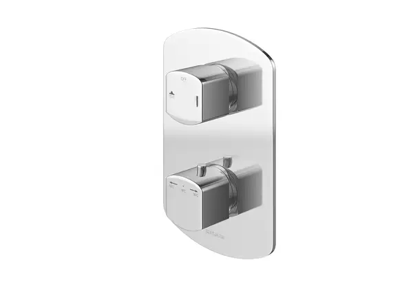 Душевой гарнитур KOHLMAN FOXAL CHROME с термостатом + BOX скрытого монтажа (QW432FR20)