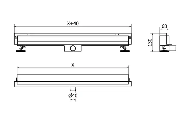 Трап для душа MEXEN FLAT WALL 2в1 настенный CHROME хром 60 см (MEX-1030060)
