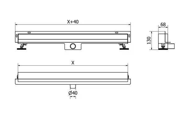Трап для душа MEXEN FLAT WALL 2в1 настенный CHROME хром 90 см (MEX-1030090)