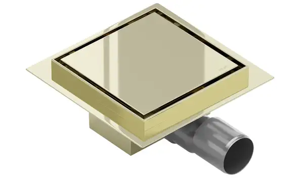 Трап для душа MEXEN FLAT GOLD 12х12 золотой, квадратный (MEX-1510012)
