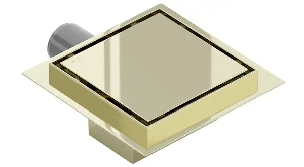 Трап для душа MEXEN FLAT GOLD 12х12 золотой, квадратный (MEX-1510012)