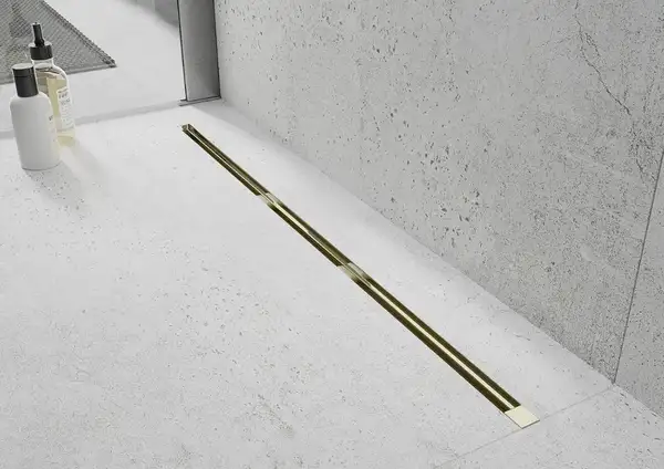 Трап для душа MEXEN FLAT 360° SUPER SLIM GOLD золотой 80 см (MEX-1551080)