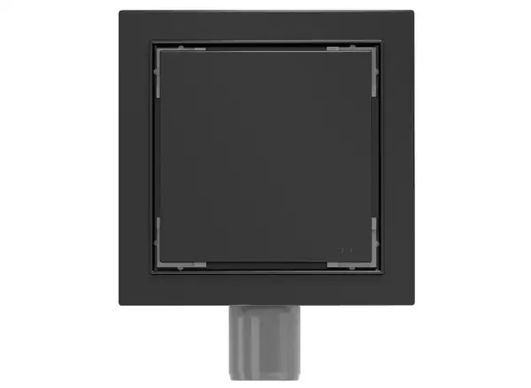Трап для душа MEXEN FLAT BLACK 12х12 черный, квадратный (MEX-1710012)
