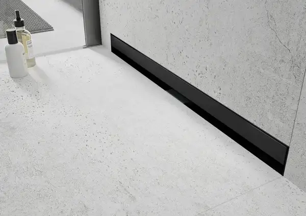Трап для душа MEXEN FLAT WALL 2в1 настенный BLACK черный 110 см (MEX-1730110)