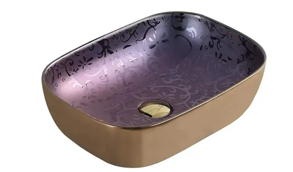 Умывальник (раковина) MEXEN RITA VIOLET GOLD накладной (MEX-21084557)