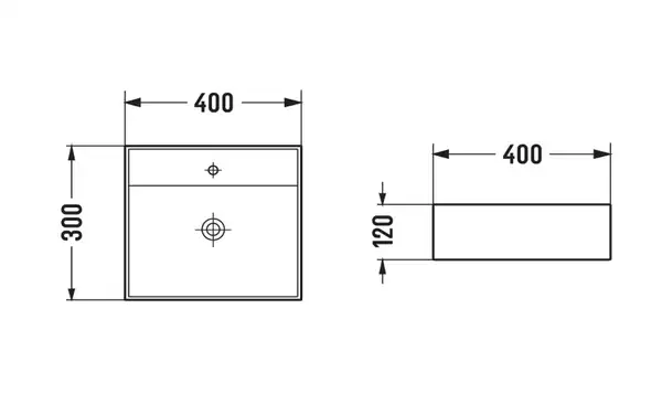 Умывальник (раковина) MEXEN MINI 40 LIGHT GREY MATT накладной подвесной (MEX-21094061)