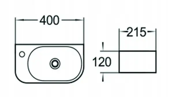 Умывальник (раковина) MEXEN VIERA 40 LIGHT GREY MATT левый накладной подвесной (MEX-21274061L) Умывальник (раковина) MEXEN VIERA 40 LIGHT GREY MATT левый накладной подвесной (MEX-21274061L)