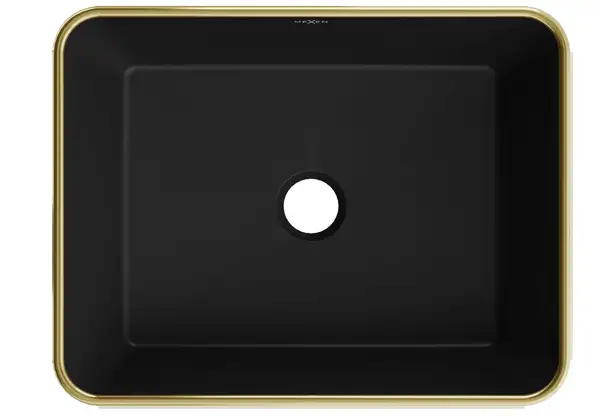 Умывальник (раковина) MEXEN CATIA BLACK GOLD EDGE накладной (MEX-21314875)