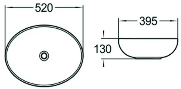 Умывальник (раковина) MEXEN JOWITA BLACK MAT накладной (MEX-21355285)