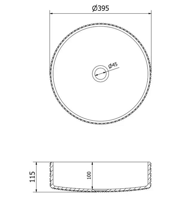 Умывальник (раковина) MEXEN AURA 39 накладной (MEX-24013900)