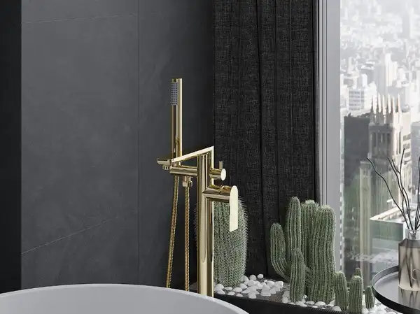 Смеситель для ванны MEXEN LEDA GOLD золотий напольный (MEX-75633-50) Смеситель для ванны MEXEN LEDA GOLD золотий напольный (MEX-75633-50)