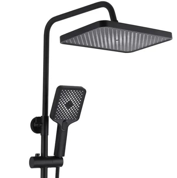 Душевой гарнитур REA HASS BLACK черный с изливом (REA-B9968)