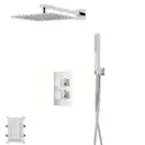 Душевая система CORSAN ANGO 25 CHROME с термостатом + BOX скрытого монтажа (ZA25TCH)