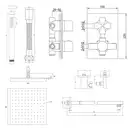 Душевая система с термостатом KOHLMAN EXCELENT 35 CHROME + BOX скрытого монтажа (QW432HQ35)