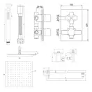 Душевая система с термостатом KOHLMAN EXCELENT 40 CHROME + BOX скрытого монтажа (QW432HQ40)