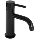 Смеситель для раковины (умывальника) REA LUNGO BLACK GLOSSY черный низкий (REA-B0661)