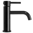 Смеситель для раковины (умывальника) REA LUNGO BLACK GLOSSY черный низкий (REA-B0661)